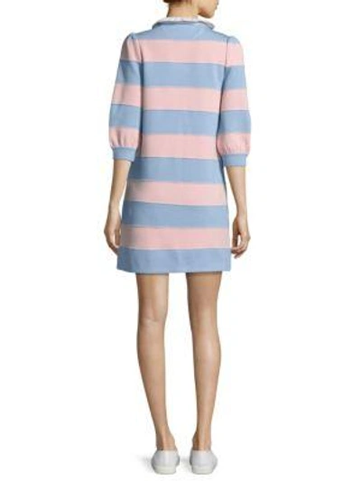 Shop Marc Jacobs Rugby Striped Wool Dress In Black Multi