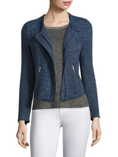 Generation Love Tracy Tweed Boucle Jacket In Navy