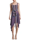 Alexis Sena Top In Blue, Purple, Stripes, White. In Multi