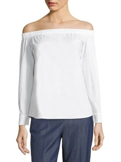 Hugo Boss Bagiana Off-the-shoulder Top In White