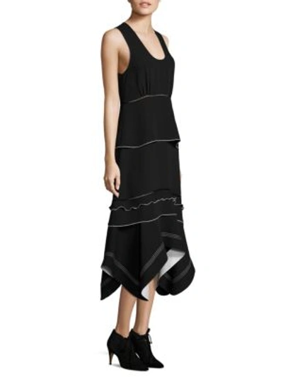 Shop Derek Lam Silk Lace Dress In Black