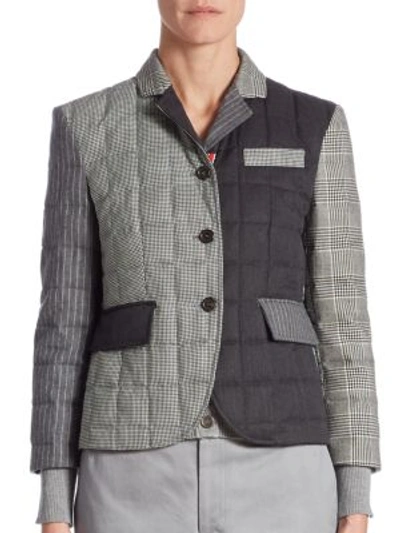 Thom Browne Patchwork Padded Jacket In Multicolor