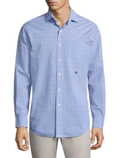 Shop Polo Ralph Lauren Poplin Estate Button-down Shirt In Blue White