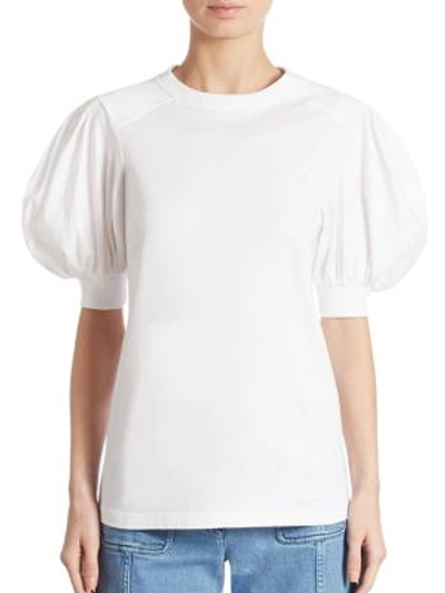 Chloé White Puff Sleeve T-shirt