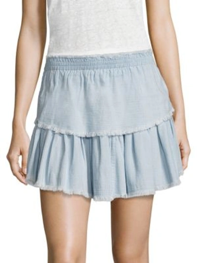 Generation Love Kimberly Double Layer Cotton Skirt In Indigo