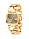 GUCCI G-Gucci Goldtone PVD Stainless Steel Open-Link Bracelet Watch