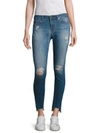 AG Middi Distressed Step Hem Ankle Skinny Jeans