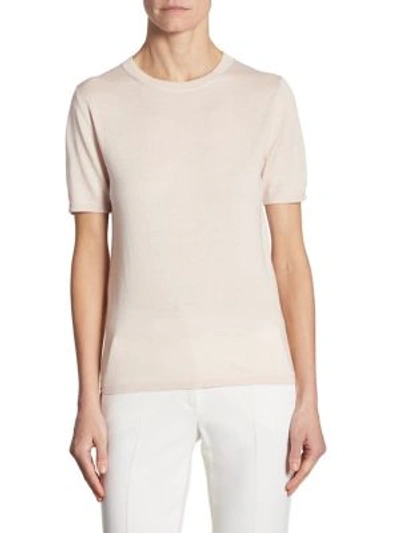 Max Mara Stampa Classic Tee In Pink