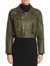 MOSCHINO Cotton Cropped Military Jacket
