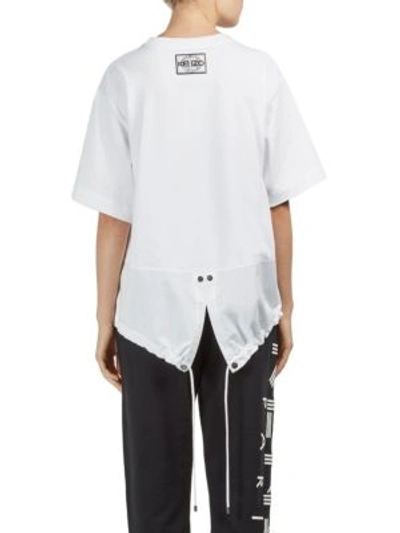 Kenzo Parka Short-sleeve Cotton Top In White
