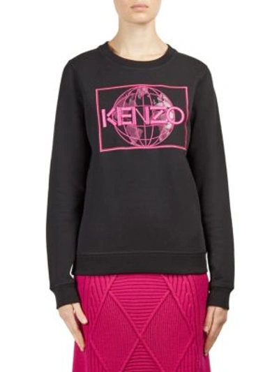 Kenzo Logo Classic Sweatshirt In Black