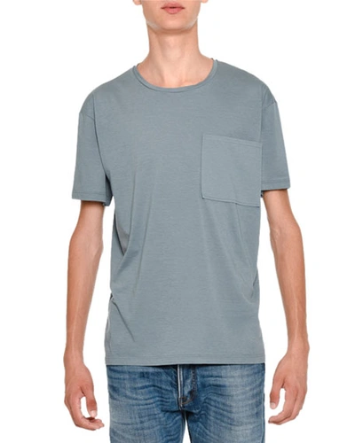 Valentino Rockstud Basic Crewneck Short-sleeve T-shirt, Light Blue