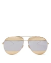 DIOR Split Aviator Sunglasses, 59mm,1634586GOLD/SILVERMIRRORSPLIT