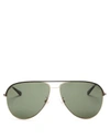 TOM FORD Erin Aviator Sunglasses, 61mm,1675265GOLD/GREENLENS