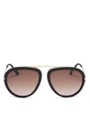 TOM FORD STACY AVIATOR SUNGLASSES, 57MM,FT0452STACY57