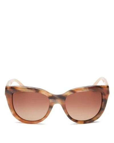 Shop Tory Burch Cat Eye Sunglasses, 54mm In Brown Pink/brown Gradient