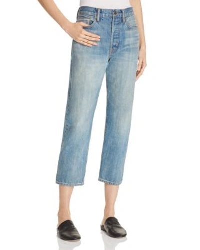 Vince Union Slouch Jeans In Mid Wash Blue