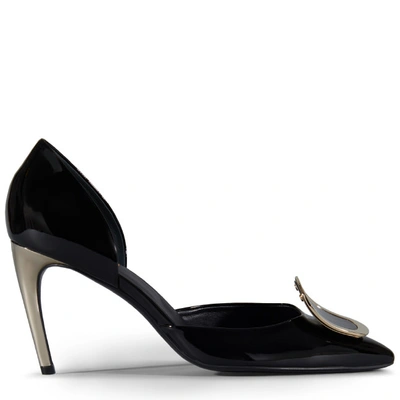 Roger Vivier Dorsay Sexy Choc Chips Pumps In Patent Leather In Black