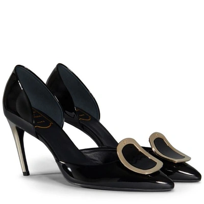 Shop Roger Vivier Dorsay Sexy Choc Chips Pumps In Patent Leather In Black