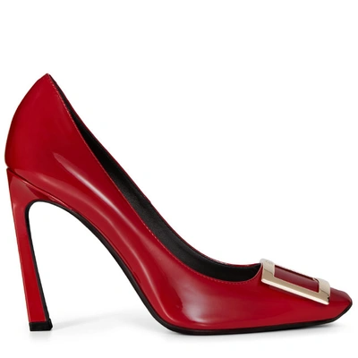 Roger Vivier Belle Vivier Trompette Pumps In Patent Leather In Red