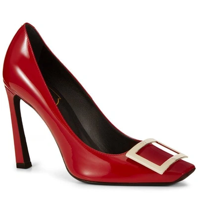 Roger Vivier Belle Vivier Trompette Pumps In Patent Leather In Red