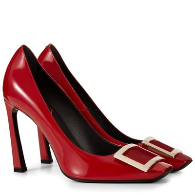Roger Vivier Belle Vivier Trompette Pumps In Patent Leather In Red