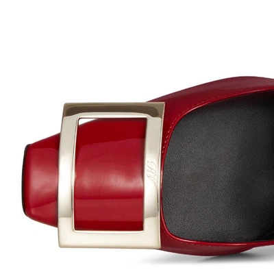 Roger Vivier Belle Vivier Trompette Pumps In Patent Leather In Red