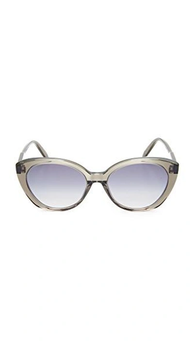 Shop Victoria Beckham Kitten Sunglasses In Crystal Grey/grey