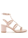 Valentino Garavani Rockstud Leather Sandals In Light Pink