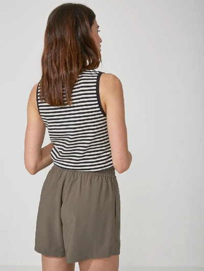 Shop Frank + Oak Striped Cotton Muscle Tank In Black And White