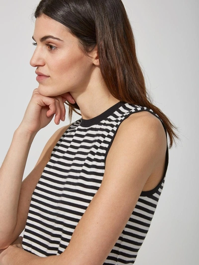 Shop Frank + Oak Striped Cotton Muscle Tank In Black And White