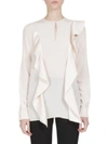 GIVENCHY Ruffle-Detail Silk Crepe de Chine Blouse