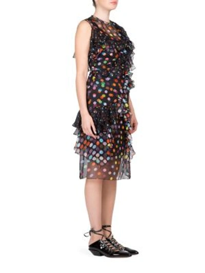 Shop Givenchy Marg Dot Print Silk Dress In Multicolor
