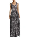 DIANE VON FURSTENBERG Pleated Silk Blend Gown