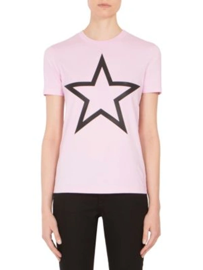 Givenchy Star Logo Cotton Tee In Pink