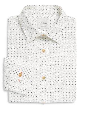 Paul Smith Airplane Print Slim Fit Dress Shirt In White | ModeSens