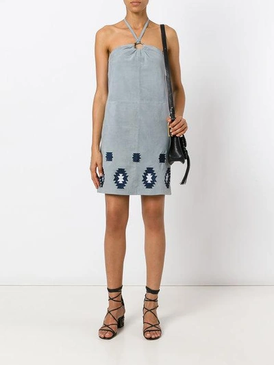 Shop Yves Salomon Faidilla Dress In Grey