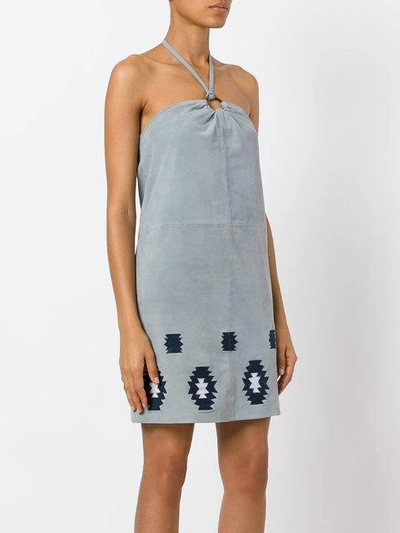 Shop Yves Salomon Faidilla Dress In Grey