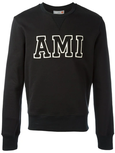 Ami Alexandre Mattiussi Ami Logo Sweatshirt In Black