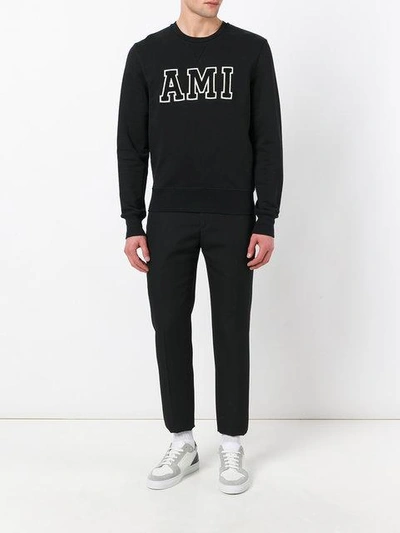 Shop Ami Alexandre Mattiussi Sweatshirt Mit Logo-patch - Schwarz In Black