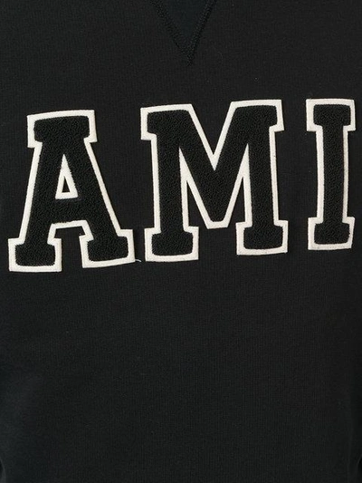 Shop Ami Alexandre Mattiussi Sweatshirt Mit Logo-patch - Schwarz In Black