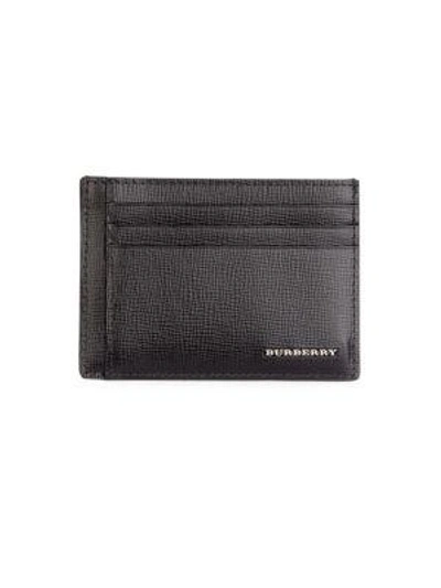 Burberry 'chase' Money Clip Card Case In Black