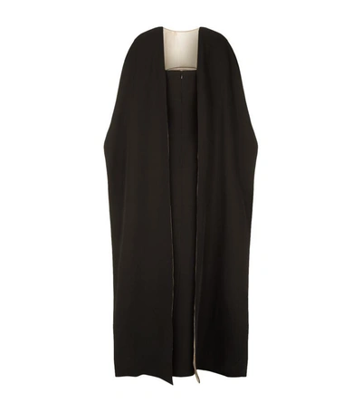 Shop Valentino Cape Gown In Black