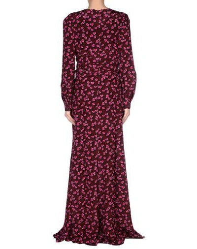 Shop Gucci Long Dress In Maroon