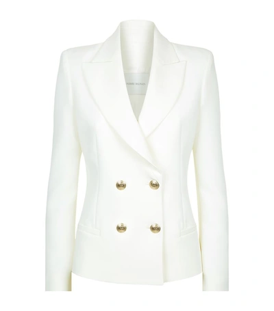 Pierre Balmain Double-breasted Gold Button Jacket In Ivory