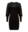 BALMAIN Sheer Batwing Sleeve Dress