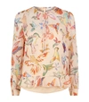 RED VALENTINO Hummingbird Print Blouse