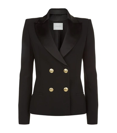 Pierre Balmain Double-breasted Gold Button Jacket In Black