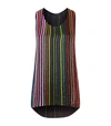 BALMAIN Embellished Stripe Silk Top