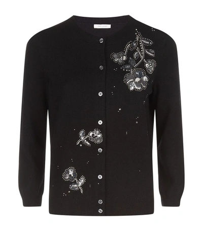 Shop Marc Jacobs Embellished Cashmere Cardigan In Black